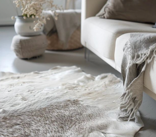 Spring refresh: styling cowhide in light, airy rooms