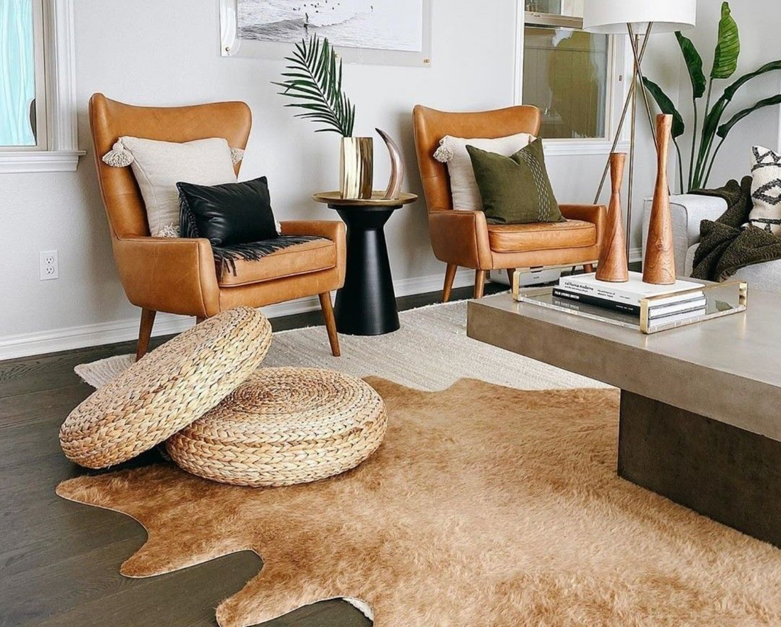 Caramel and Ivory Cowhides: Spring’s Perfect Pair