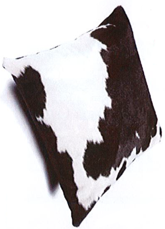 Cowhide scatter cushion - black and white Small