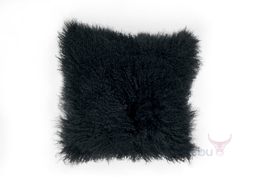 Mongolian scatter cushion - Black