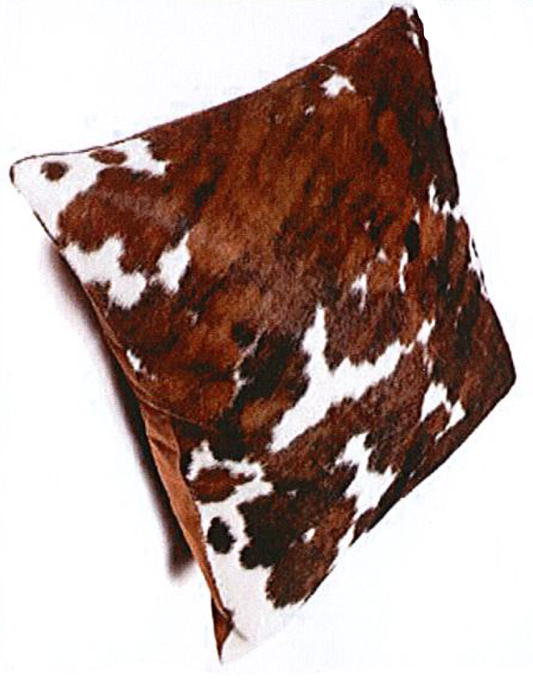 Cowhide scatter cushion - tricolour Small