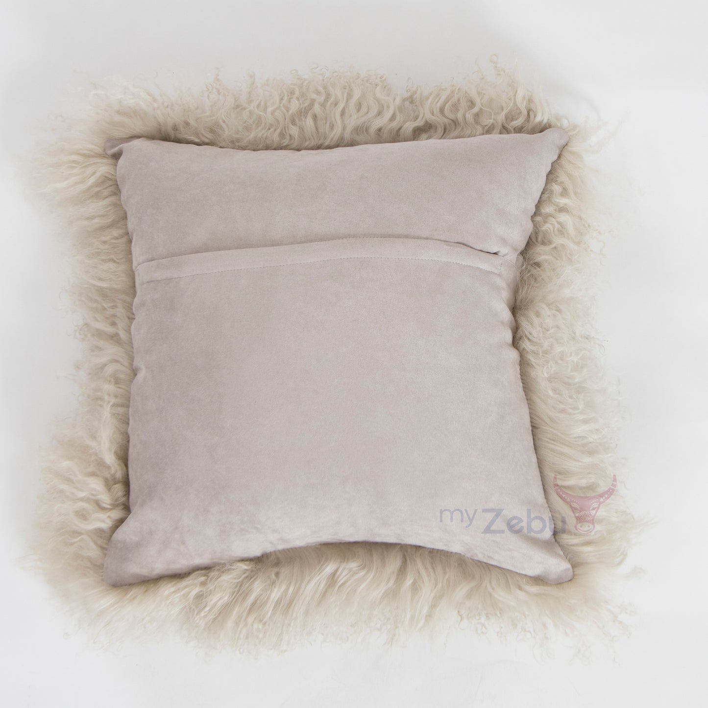 Mongolian scatter cushion - Putty