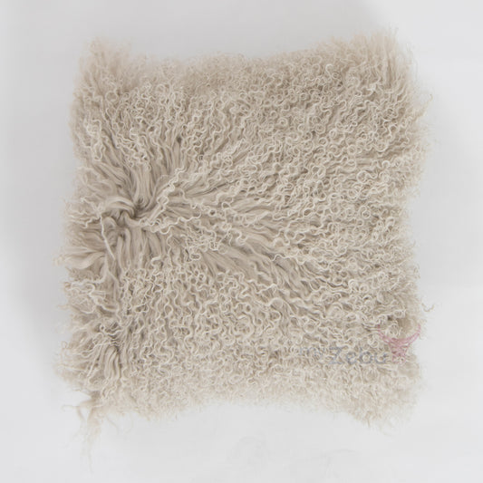 Mongolian scatter cushion - Putty